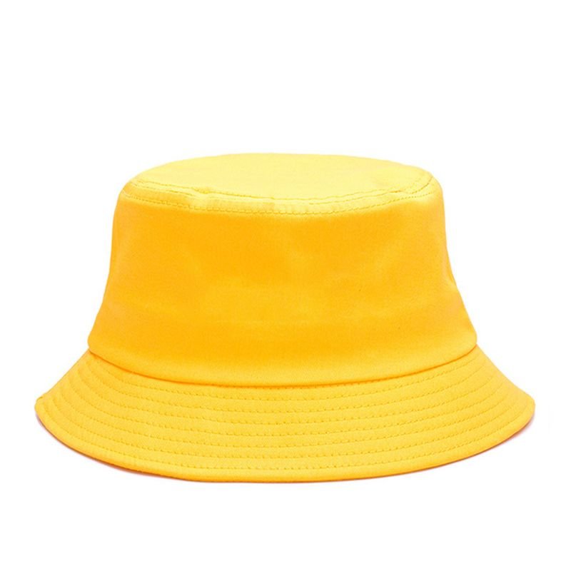 Cotton Custom Logo Embroidery Printing Diy Men Women Casual Solid Color Bucket Hat